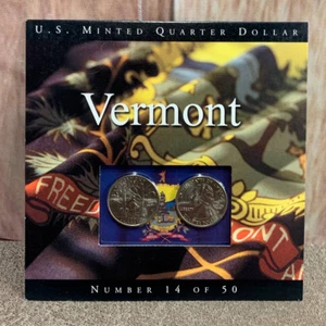 VERMONT US Minted Quarter Dollar both P & D, 25c # 14 of 50 in Series Sealed Set - Picture 1 of 1
