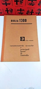 ALFA ROMEO Manual Características Técnicas GIULIA 1300 Diass 1009 + - Imagen 1 de 5
