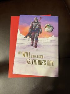 Hallmark Valentines Day Card ~ 3D Star Wars Mandalorian Baby Yoda Grogu