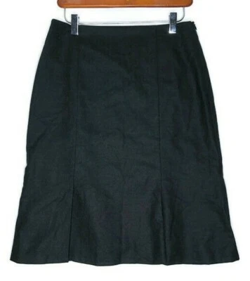 Gunex Italy womens wool pleats mermaid hem skirt dark gray side zip lined size 6 - Image 1 of 4