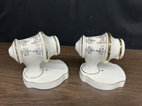 Vintage Thomas Industries Ceramic Wall Sconce Housing Light Fixture Cover