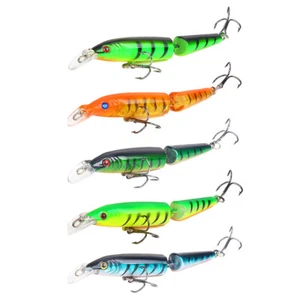 5 Packs Fishing Lures Lifelike Baits Crankbaits Swimbait Hook Plastic Tackle - Picture 1 of 8
