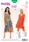 BURDA 6663 DRESSES MISSES' Sewing Pattern  Sizes 8 - 18 Skill: SUPER EASY
