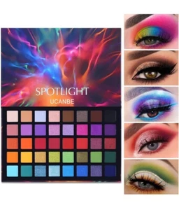 UCANBE SPOTLIGHT 40 Color Professional Makeup Eyeshadow Palette w/15 Brush Set - Picture 1 of 9