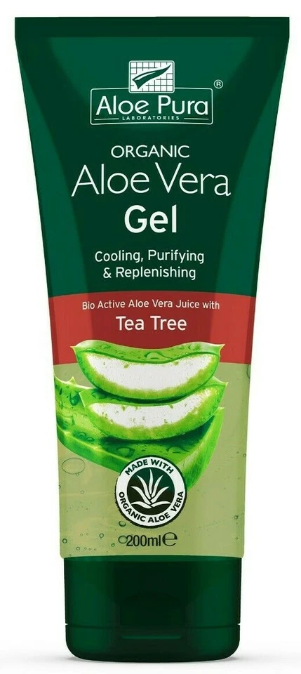 Aloe Pura Skin Treatment Aloe Vera Organic Gel with Tea Tree - 200ml