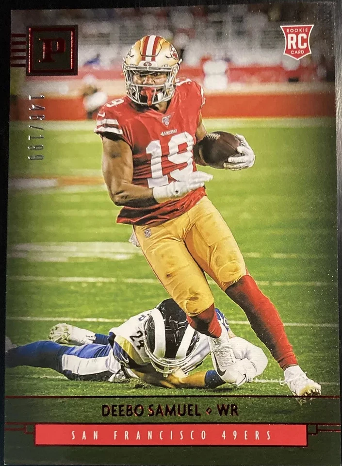 2019 Panini Chronicles DEEBO SAMUEL RC CANVAS RED PARALLEL #P33 49ERS /199 - Image 1 of 3