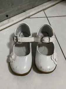 Stride Rite Girls Maryjane White Hook And Loop Closure Size 6.5 - Picture 1 of 22