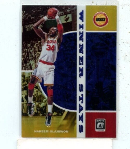HAKEEM OLAJUWON 2019-20 Panini Donruss Optic Winner Stays PURPLE HOLO PRIZM #9 - Image 1 of 1