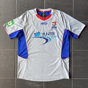 Newcastle Knights Training T Shirt Size Large Rugby League Top Sponsored NRL - Picture 1 of 11