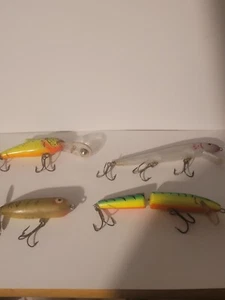 Vtg Heddon Baby Torpedo Topwater & 3 other Vtg Lures (Four old reliables) - Picture 1 of 11
