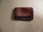Old Leather Wallet Leather Stiched / Great Condition / Free Domestic Shipping