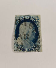 Franklin type IV 1 cent blue stamp 1852 U.S. #9 used A125