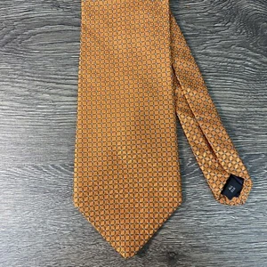 Tom James Tie Executive Collection 58”x4” Orange Baby Blue Necktie Woven Lux - Picture 1 of 5