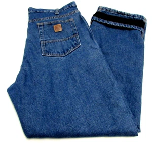 Berne Jeans Men 38x33 Blue Denim Medium Wash Straight Leg Flannel Lined Workwear - Picture 1 of 18