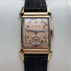 Bulova 1941 DIRECTOR vintage manual wind watch 8AE Rose Two-tone dial Tank - Run - Picture 1 of 7