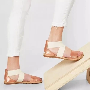 Sorel 'Ella' Damen 8,5 Slingback Leder Sandale Bronze Metallic Riemchen - Bild 1 von 9