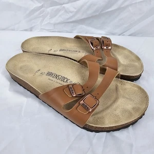 Sandali Birkenstock donna Ibiza pelle marrone doppio cinturino stretto 40 7,5 PULITI! - Foto 1 di 9