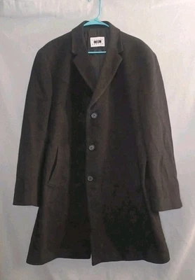 Abrigo para hombre Joseph Abboud de un solo pecho, 3 botones, negro, mezcla de lana, talla 46R Foto 1 de 4