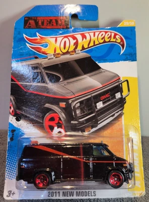 2011 Hot Wheels New Models - The A TEAM GMC VAN [39/50] Black w/Red 5sp VHTF! - Image 1 of 2