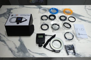 New Macro LED Ring Flash Light RF 550D For Nikon Canon Olympus Fuji DSLR Cameras - Picture 1 of 3