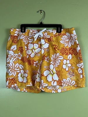 Bañador Hawaiano Amarillo/Naranja Años 90 Hecho en EE. UU. Para Mujer Talla 8 "Wear Ever TM" Foto 1 de 4