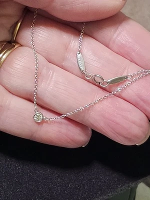 Tiffany & Co Diamond By The Yard 0.14ct Pt950 16” Necklace ~ - Image 1 of 4