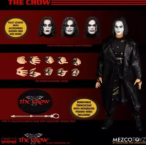 Mezco ONE:12 The Crow Eddie Brandon Lee 1994 Film version Action Figure In Stock - Picture 1 of 9