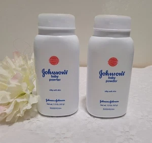 Lot of 2 Bottles Johnsons Talc* Baby Powder~Original~Made In USA~1.5 oz Sizes - Picture 1 of 3