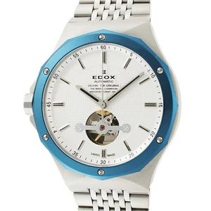 EDOX WATCH DELPHINE AUTOMATIC 85024-3BUM-AIN SILVER DIAL STAINLESS STEEL MEN'S - Picture 1 of 7