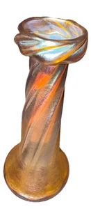 Tiffany Studios signiert L.C.T. Favrile Art Glas Vase Kerzenständer Antik Authent - Bild 1 von 7