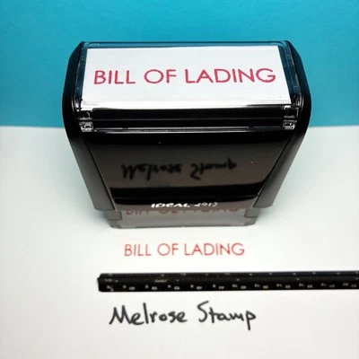 Bill Of Lading Rubber Stamp Red Ink Self Inking Ideal 4913 - Image 1 of 4