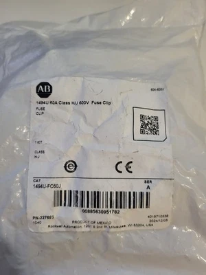 Allen-Bradley 1494U-FC60J Fuse Clip Kit 60A 600V Class H/J – New - Image 1 of 2