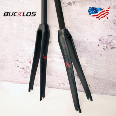 BUCKLOS 28.6mm 700C Full Carbon Fiber Road Bike Rigid Fork C Brake Offset 35mm - Image 1 of 4