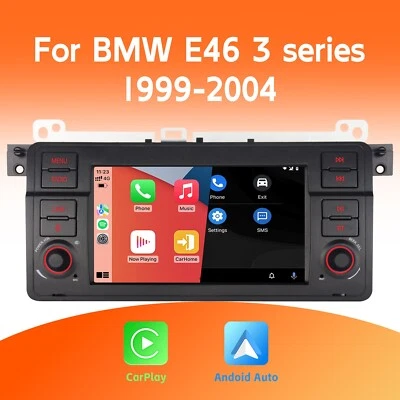 Coche Estéreo CarPlay DAB FM/AM AirPlay Android Auto BMW E46 Serie 3 BT RDS FM/AM Foto 1 de 4