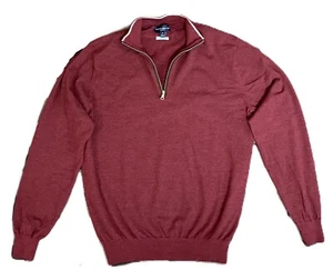 Peter Millar 1/4 Zip Herren Medium Pullover Merinowolle Opa Sweater Preppy - Bild 1 von 13