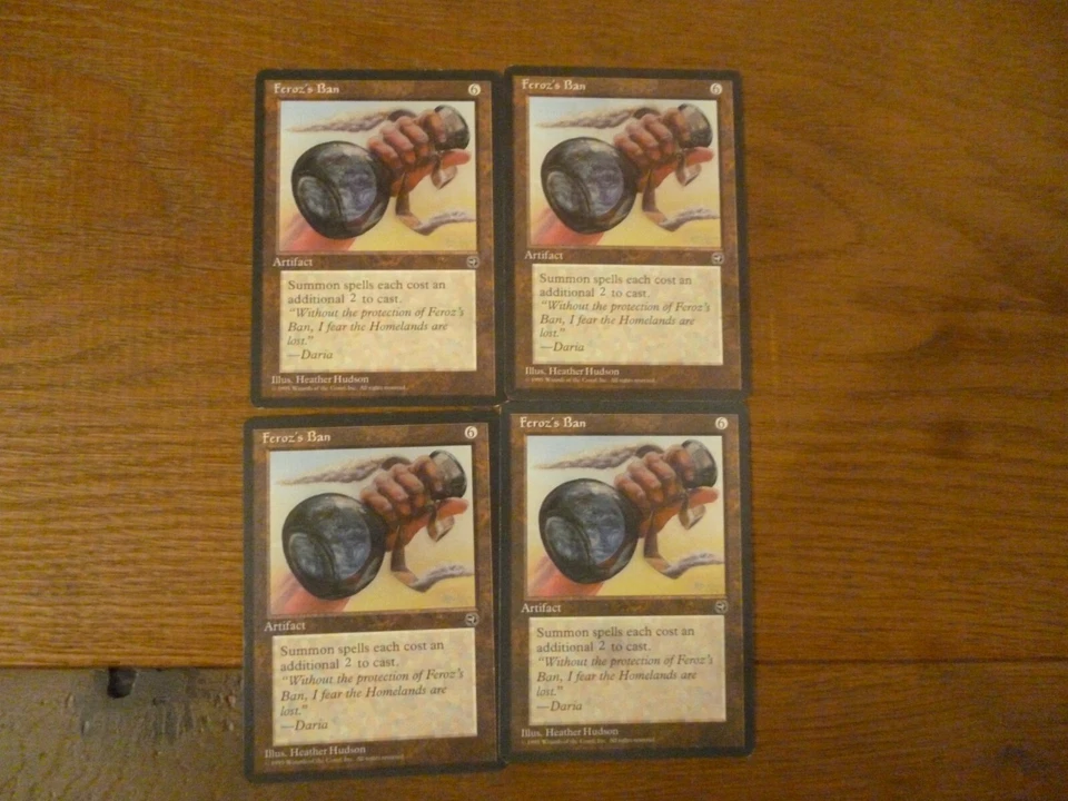 MTG 4 x Feroz's Ban Rare Homelands Magic The Gathering Playset card - Image 1 of 1