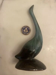 VTG 1960s MidCentury Modern Bird Small Table Top Decor Pottery Drip Glaze Crane - Picture 1 of 10