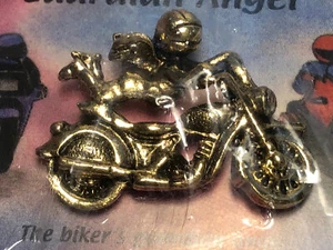 Biker motorcycle guardian angel pin - Picture 1 of 5