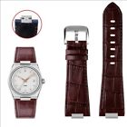 Tissot PRX Leather Watch Strap Brown Metal Insert Quick Release 40mm 12mm Width