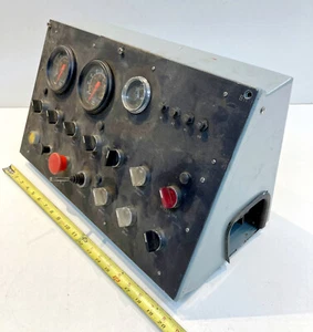 vtg CONTROL BOX FOR SOME KIND OF HEAVY EQUIPMENT toggle stick throttle untested - Picture 1 of 22