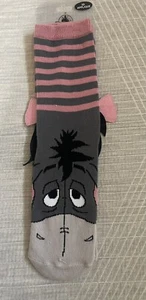 Disney Parks Winnie The Pooh Eeyore Pair of Adult 3-D Socks - NEW - Picture 1 of 3