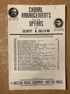 Wenn der Foeman seinen Stahl entblößt von Gilbert & Sullivan SSATTB Vintage Noten - Bild 1 von 2