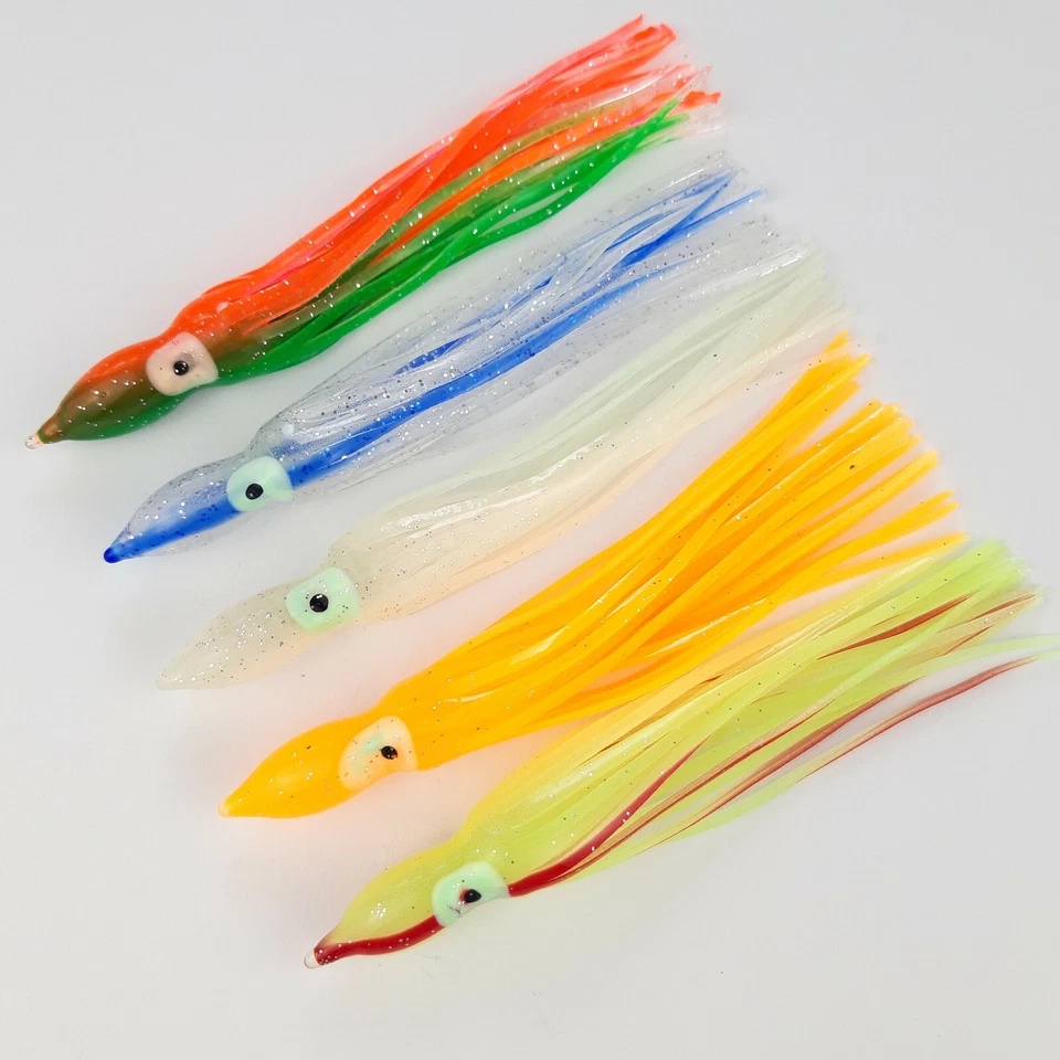 5 oder 10 Stück Gummi Soft Octopus 14cm Beifänger Dorsch Norwegen Oktopus - Bild 1 von 1