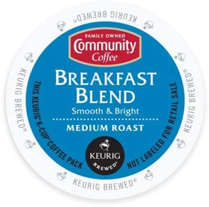 Community Coffee Breakfast Blend Coffee 18 to 144 Keurig Kcup Pods Pick Any Size - Picture 1 of 3