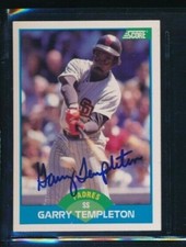 1989 Score #176 Garry Templeton San Diego Padres Signed Autograph (CK95) swsw6