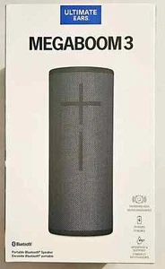 ULTIMATE EARS MEGABOOM 3 WIRELESS PORTABLE BLUETOOTH SPEAKER BLACK - NEW - Picture 1 of 7