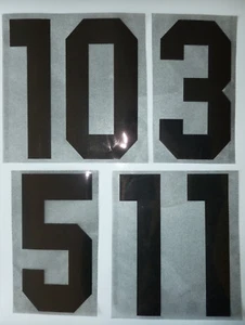 Flock Schwarz Trikot 70er 80er Nummer wählbar - Bild 1 von 1