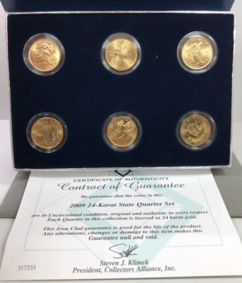 2009 US Mint District of Columbia & US Territories Quarters Gold Layered Edition - Image 1 of 4