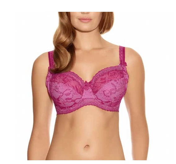 Fantasie Susanna Fuchsia Side Support Underwired Women's Lace Bra Sz 30g 0905