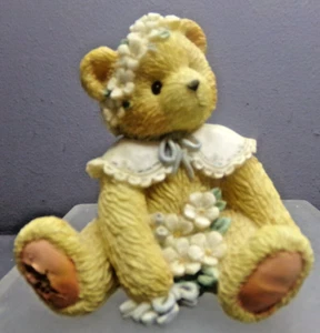 ENESCO CHERISHED TEDDIES RESIN FIGURE MAY FRIENDSHIP IS IN BLOOM - Picture 1 of 6